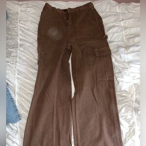 PacSun NWOT Brown Cargo Ultra High Rise Flare Carpenter Jeans